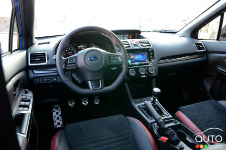 Interior of the 2020 Subaru WRX